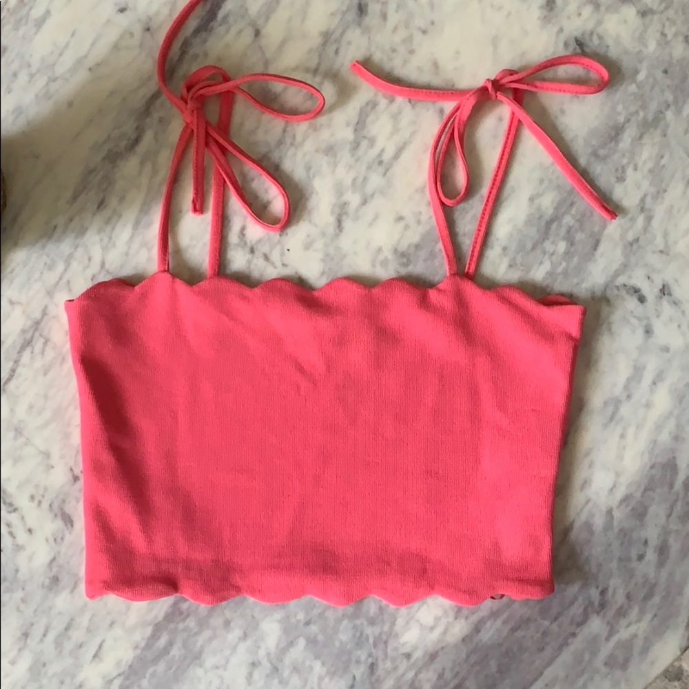 Zara scalloped crop top